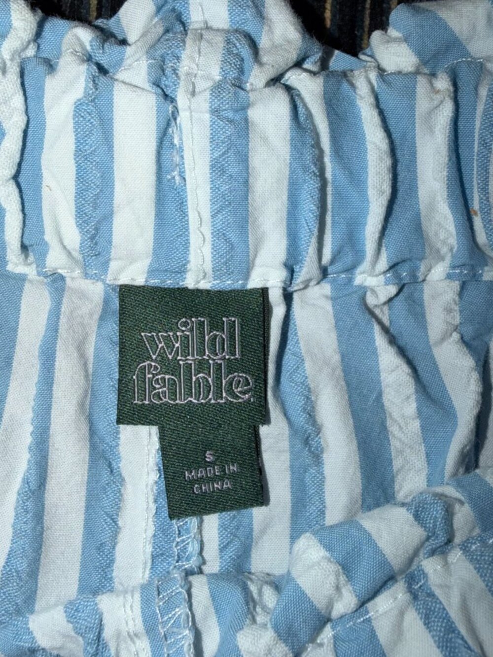 wild fable blue and white striped shorts - Picture 2 of 6